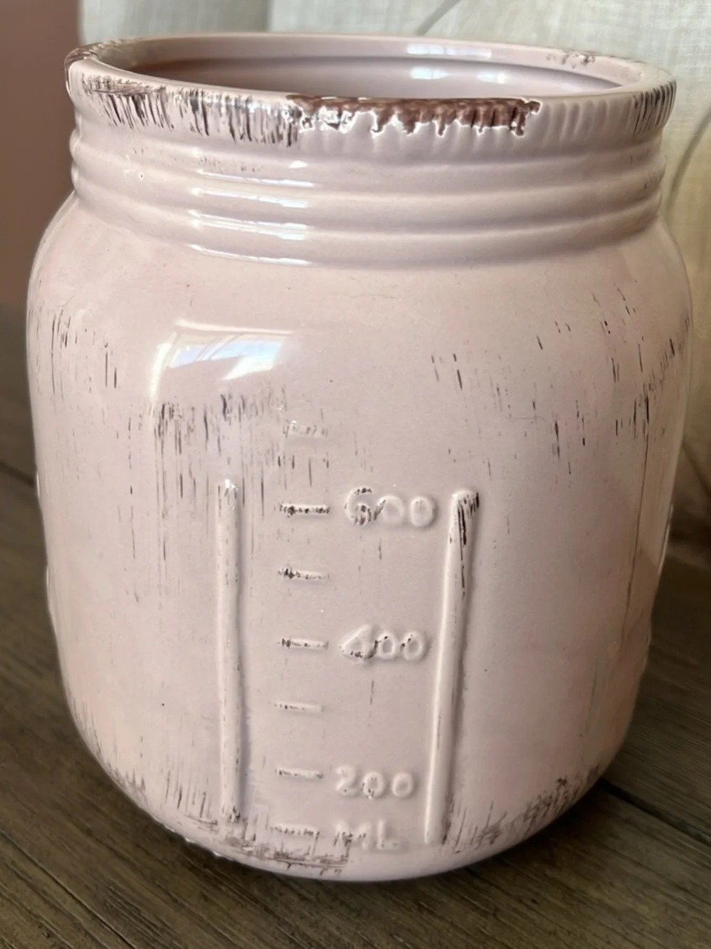 Jars Mason Jar Ceramic Vase/Utensil Holder - Blush Pink